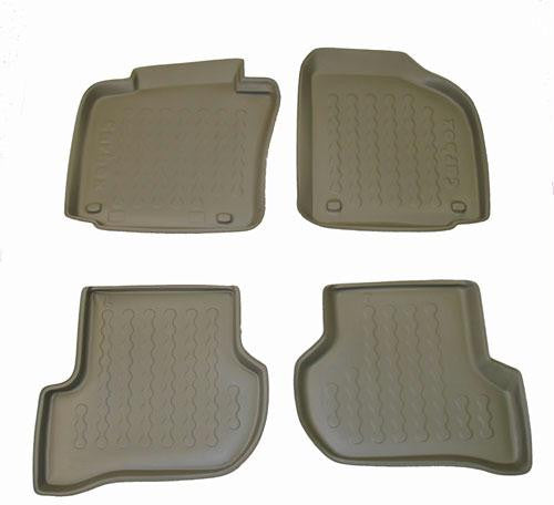 2003-2007 Volkswagen Golf V Carbox 4 Pc Floor Tray Set - Grey