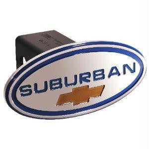 Chevy - Suburban - Blue w- Gold Bowtie - Oval - 2 Inch Billet Hitch Cover