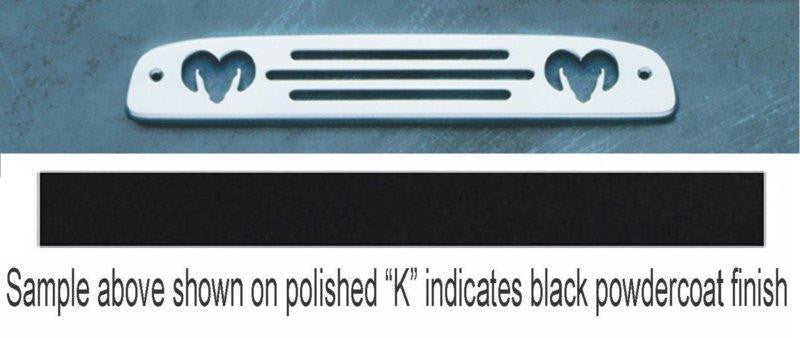All Sales Ramshead 3rd Brake Light Cover-Black Powdercoat