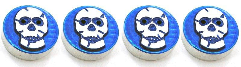 All Sales Interior Dash Knobs (set of 3 & 4wd knob)- Skull Blue