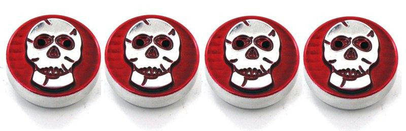 All Sales Interior Dash Knobs (set of 3 & 4wd knob)- Skull Red