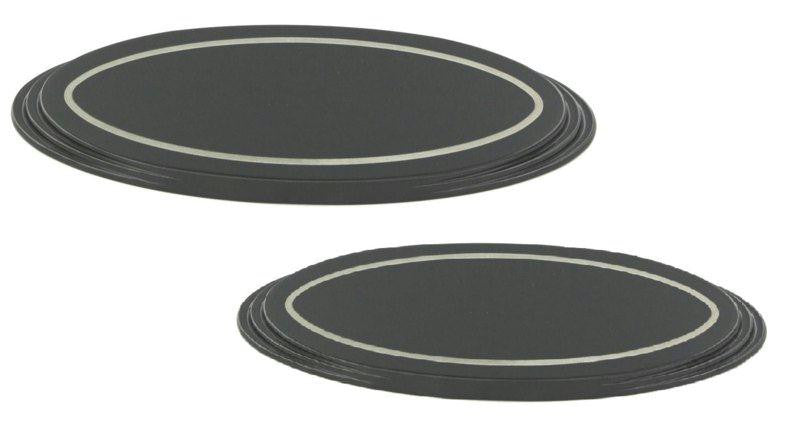 All Sales Grille - Tailgate Emblem Oval Step Style Black Powdercoated With Boarder 9 Front 7 Rear Length