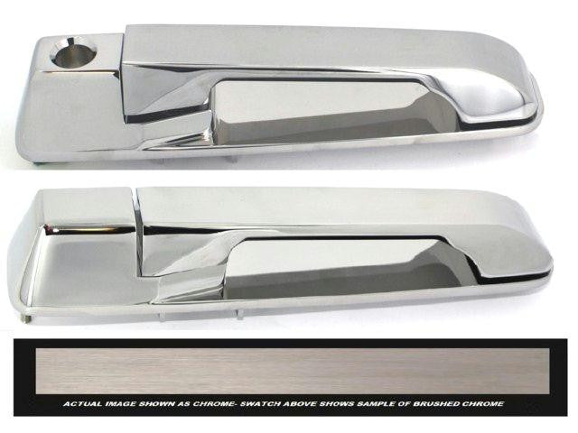 All Sales Brush Chrome LH w-Lock hole & RH w-o Lock