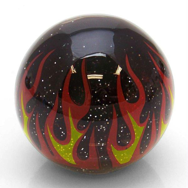 American Shifter Black Flame Custom Shift Knob Opaque w- metal flake