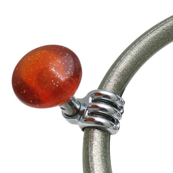 American Shifter Amber Retro Series Suicide Brody Knob Translucent w- Metal Flake