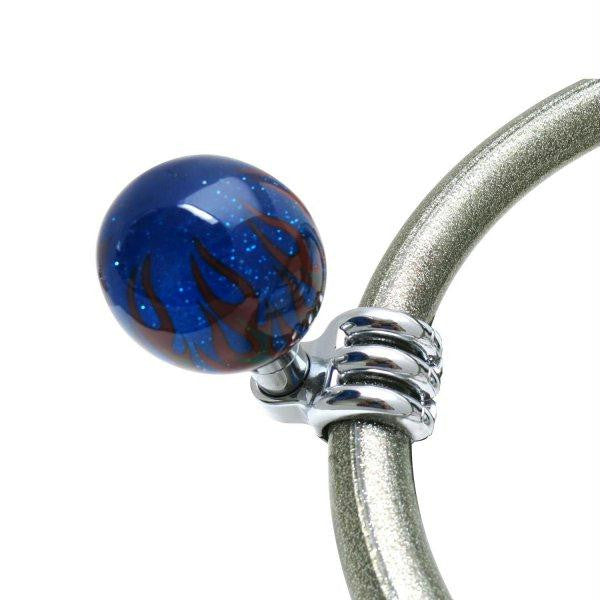 American Shifter Blue Flame Suicide Brody Knob Translucent w- Metal Flake