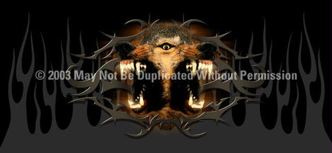 Window Graphic - 30x65 Tribal Wolf