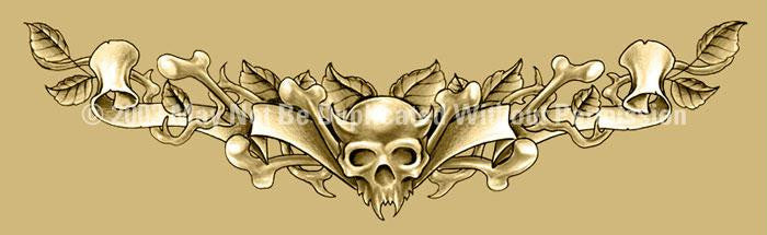 Window Graphic - 16x54 Shoulder Tattoo 3 Flesh