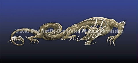Window Graphic - 30x65 Dragon Tattoo Blue