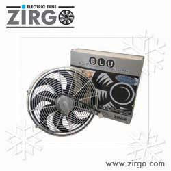 14 Chrome Zirgo 2122cfm High Performance Blu Cooling Fan