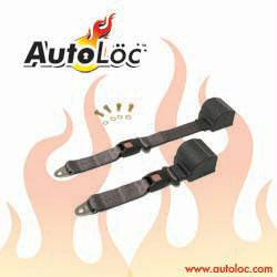2 Point Retractable Black Lap Seat Belt (1 Belt)