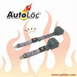 2 Point Retractable Charcoal Lap Seat Belt (1 Belt)