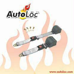 2 Point Retractable Off White Lap Seat Belt (1 Belt)