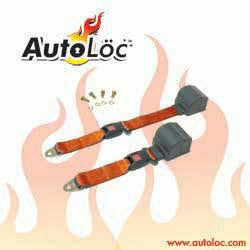 2 Point Retractable Orange Lap Seat Belt (1 Belt)