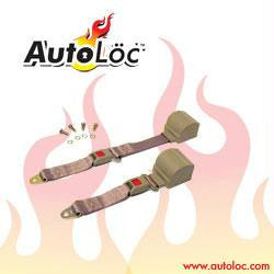 2 Point Retractable Tan Lap Seat Belt (1 Belt)