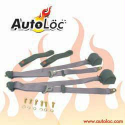 3 Point Retractable Charcoal Seat Belt (1 Belt)