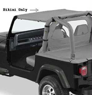 Pacific Brief Summer Top for 1992-1995 Jeep Wrangler - Charcoal