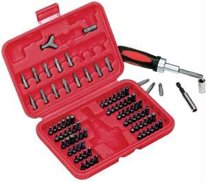 90 Piece Security Bit Set with Reversible Ratchet