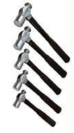 5-Piece Ball Pein Hammer Set with Fiberglass Handles