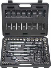 104 Piece 1-4-Inch3-8-Inch1-2-Inch Master Socket SetSAE and Metric