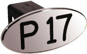 P17 - Black - Oval - 2 Inch Billet Hitch Cover