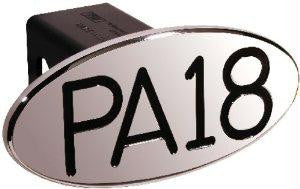 PA18 - Black - Oval - 2 Inch Billet Hitch Cover