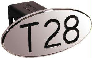 T28 - Black - Oval - 2 Inch Billet Hitch Cover