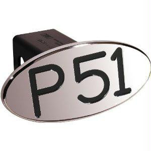 P51 - Black - Oval - 2 Inch Billet Hitch Cover