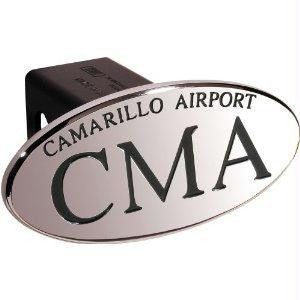 CMA Camarillo Airport - Black - Oval - 2 Inch Billet Hitch Cover