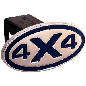 4 X 4 - Blue - Oval - 2 Inch Billet Hitch Cover