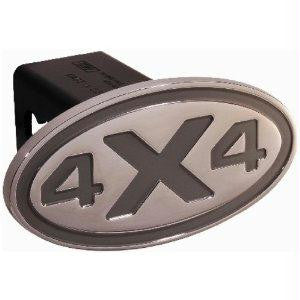 4 X 4 - Silver - Oval - 2 Inch Billet Hitch Cover