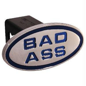 Bad Ass - Blue - Oval - 2 Inch Billet Hitch Cover