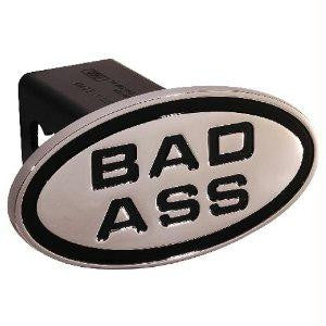 Bad Ass - Black - Oval - 2 Inch Billet Hitch Cover