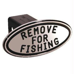 Remove for Fishing - Black - Oval - 2 Inch Billet Hitch Cover