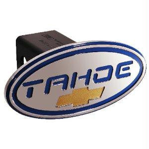 Chevy - Tahoe - Blue w- Gold Bowtie - Oval - 2 Inch Billet Hitch Cover