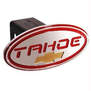 Chevy - Tahoe - Red w- Gold Bowtie - Oval - 2 Inch Billet Hitch Cover