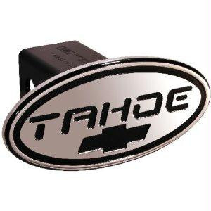 Chevy - Tahoe - Black w- Black Bowtie - Oval - 2 Inch Billet Hitch Cover