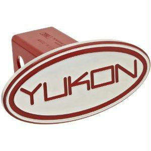 GMC - Yukon - Red - Oval - 2 Inch Billet Hitch Cover