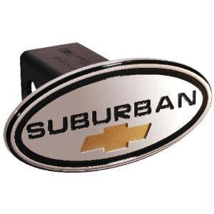 Chevy - Suburban - Black w- Gold Bowtie - Oval - 2 Inch Billet Hitch Cover