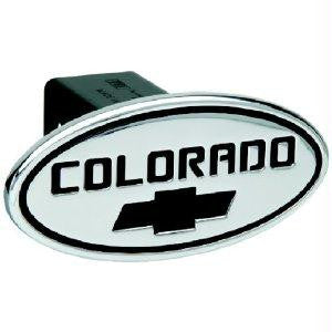 Chevy - Colorado - Black w- Black Bowtie - Oval - 2 Inch Billet Hitch Cover