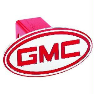 GMC - Inscribed GMC - Red - Oval - 2 Inch Billet Hitch Cover
