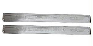 2005+ Ford Mustang Mustang Logo Door Sills Chrome