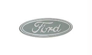 2004+ Ford Silver Oval Billet Grille & Tailgate Emblem Silver 9 Inch