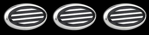 All Sales Oval Vent - Lines 3 Pack Polished