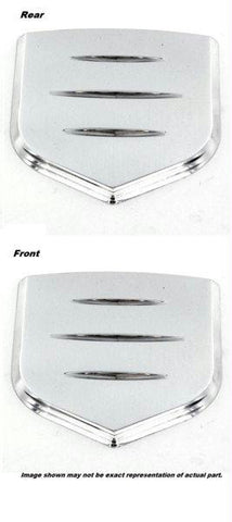 All Sales Grille and Tailgate Emblem Shield Step Style Polished With Ball Milled Lines