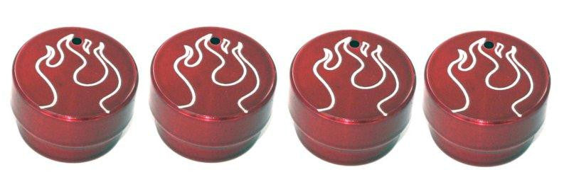 All Sales Interior Dash Knobs (set of 4) AC+4wd knob- Flame Red