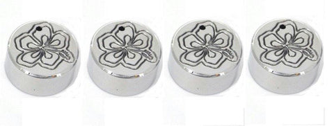 All Sales Interior Dash Knobs (set of 4) AC+4wd knob-  Hibiscus Polished