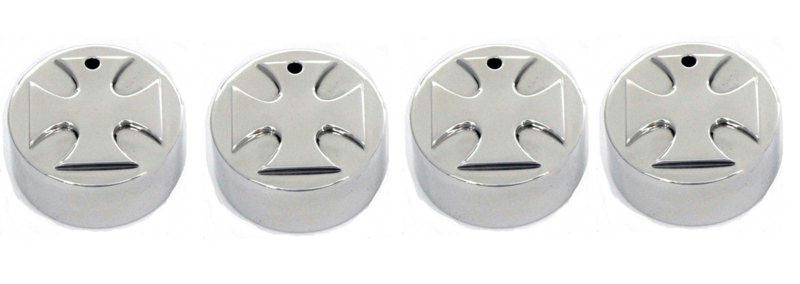 All Sales Interior Dash Knobs (set of 4) AC+4wd knob-  Iron Cross Polished