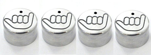 All Sales Interior Dash Knobs (set of 3 & 4wd knob)-  Hang Loose Polished
