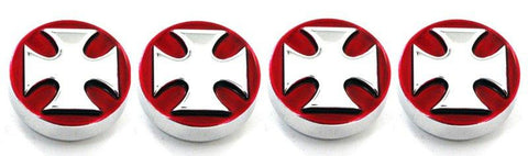 All Sales Interior Dash Knobs (set of 3 & 4wd knob)- Iron Cross Red